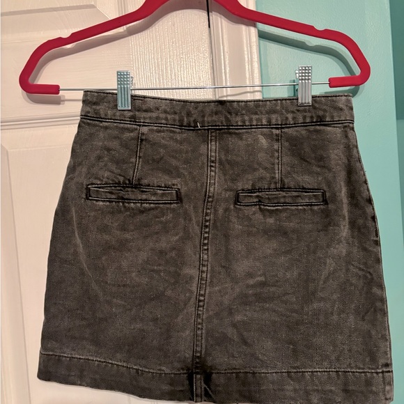 Free People We The Free Super High Rise Button Down Denim Mini Skirt  size 25 - Picture 2 of 3